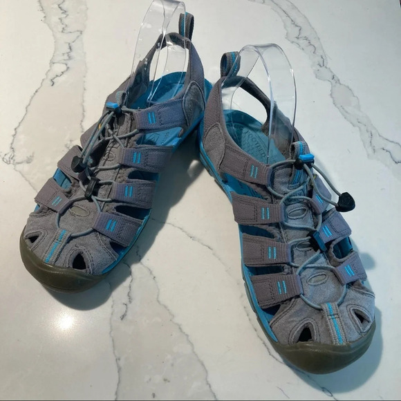 KEEN Sz 9 Anti-Odour Anatomic Footbed Waterproof Bungee Closure Outdoor Sandals - Picture 2 of 14